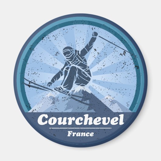 Courchevel Skistation - Skier Magnet (Vorne)