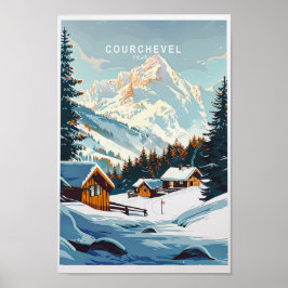 Courchevel Travel Poster France Courchevel Travel