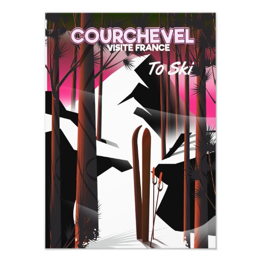 Courchvel, Frankreich - Skiposter Fotodruck (Vorne)