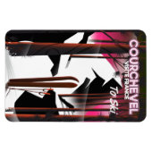 Courchvel, Frankreich - Skiposter Magnet (Horizontal)