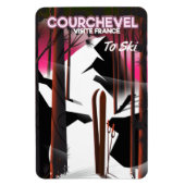 Courchvel, Frankreich - Skiposter Magnet (Vertikal)