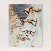 "Coureurs des bois Snowshoch Trek" Puzzle (Vertikal)