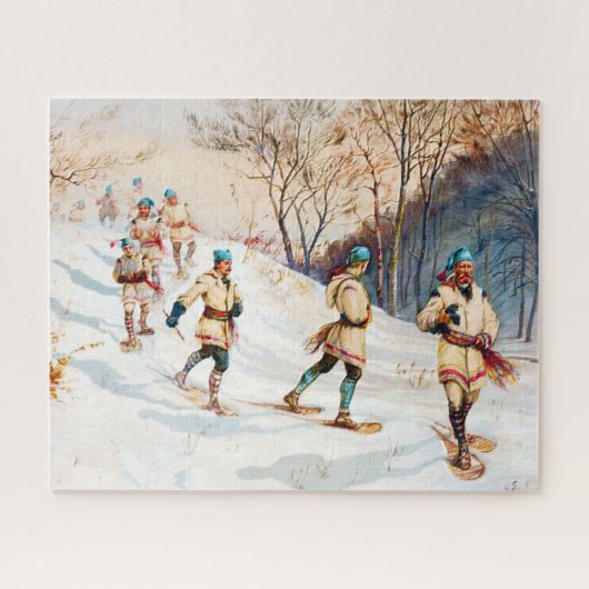 "Coureurs des bois Snowshoch Trek" Puzzle (Horizontal)