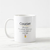 Courier Freaking Phantastisch Job Titel Kaffeetasse (Links)