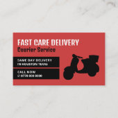 Courier Moped Design, Kurierdienst Visitenkarte (Vorderseite)