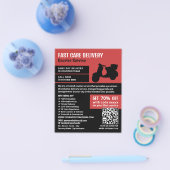 Courier Moped Design, Kurierdienstwerbung Flyer (Einzeln)