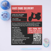 Courier Moped Design, Kurierdienstwerbung Flyer (Einzeln)