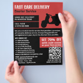 Courier Moped Design, Kurierdienstwerbung Flyer (Hand)