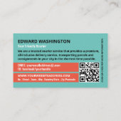 Courier Moped Logo, Kurierdienst Visitenkarte (Rückseite)