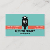 Courier Moped Logo, Kurierdienst Visitenkarte (Vorderseite)