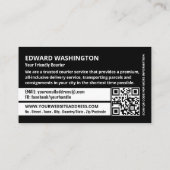 Courier Moped Logo, Kurierdienst Visitenkarte (Rückseite)