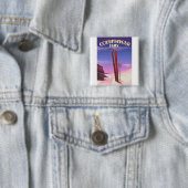 Courmayeur Italienisches Skiposter Button (Beispiel)