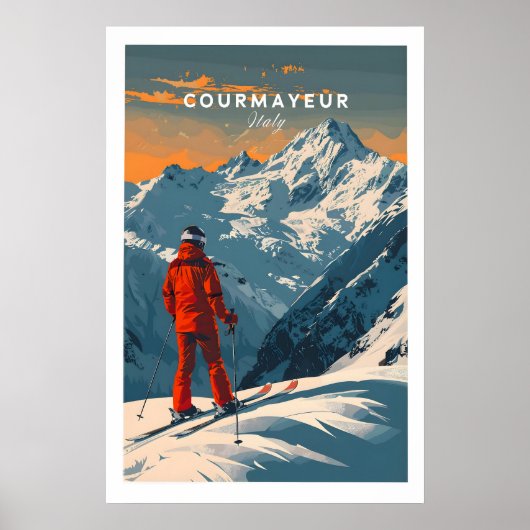 Courmayeur Ski Poster - Italien 1 (Vorne)