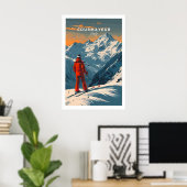 Courmayeur Ski Poster - Italien 1 (Heimbüro)