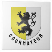 Courmayeur Wappen, Val d'Aosta Fliese (Vorderseite)