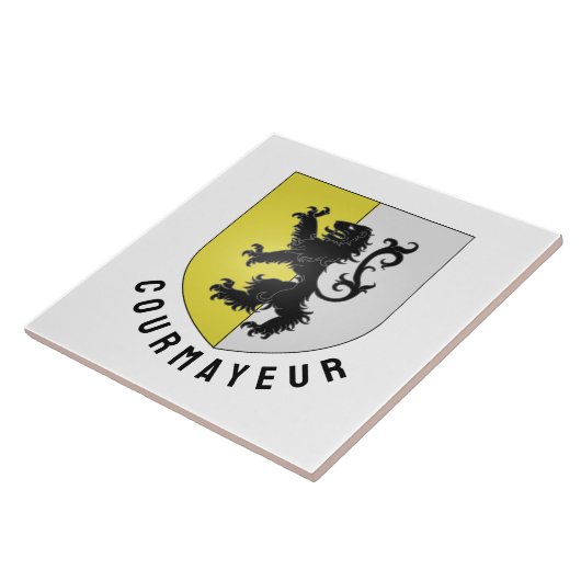 Courmayeur Wappen, Val d'Aosta Fliese (Seite)