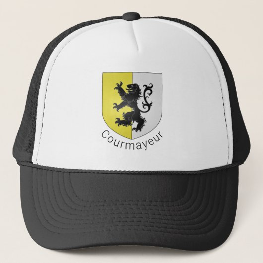 Courmayeur Wappen, Val d'Aosta Truckerkappe (Vorderseite)