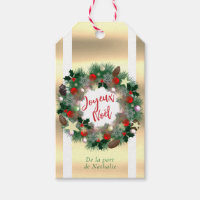 Couronne de Noël, Boules rouges, pommes de Button