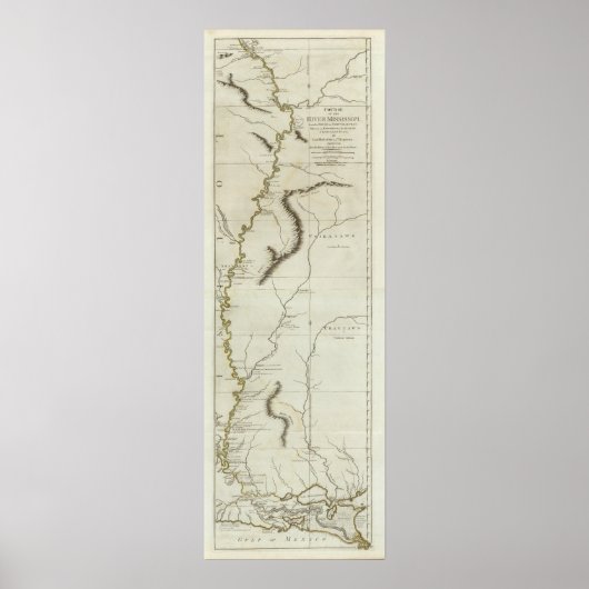 Course of the River Mississipi Poster (Vorne)