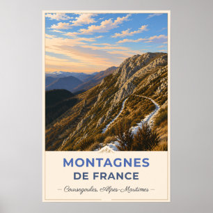 Coursegoules, Frankreich – Berggipfel Poster