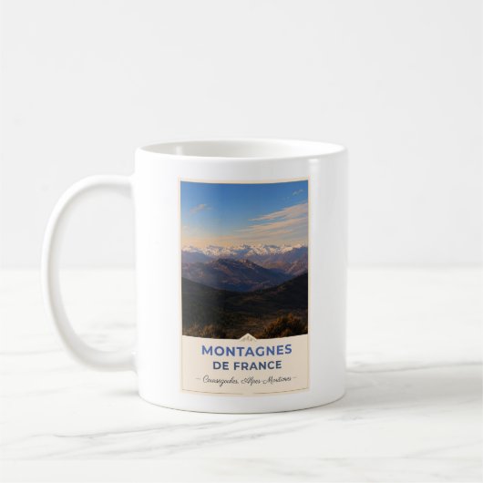 Coursegoules, Frankreich – Bergpanorama Kaffeetasse (Links)