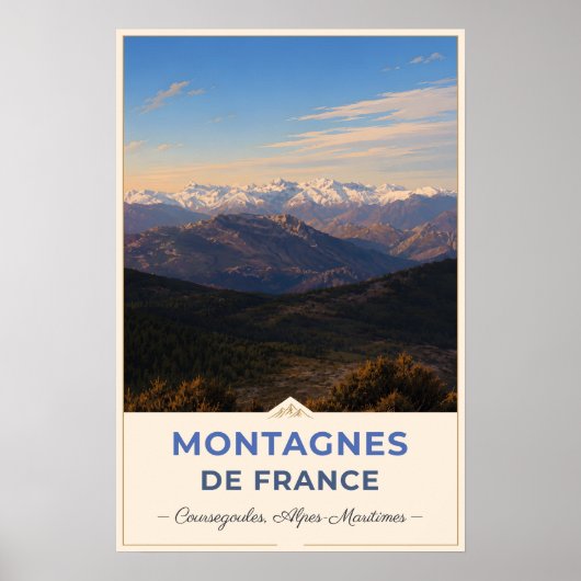 Coursegoules, Frankreich – Bergpanorama Poster (Vorne)