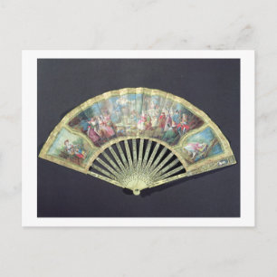 Court Fan, Französisch, 18. Jahrhundert (Elfenbein Postkarte