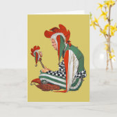 Court Jester Birthday Greeting Card Karte (Gelbe Blume)