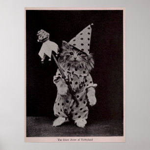 Court Jester of Tabblyland Cat Vintag Foto Poster