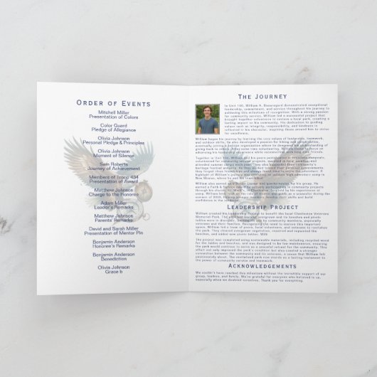 Court of Honor Program Programm (Innenseite)