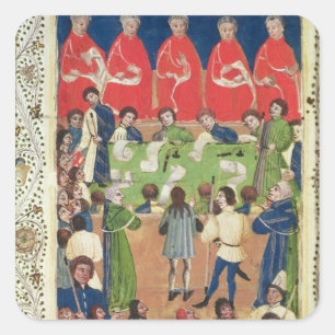 Court of King's Bench, Westminster Hall, c.1460 Quadratischer Aufkleber