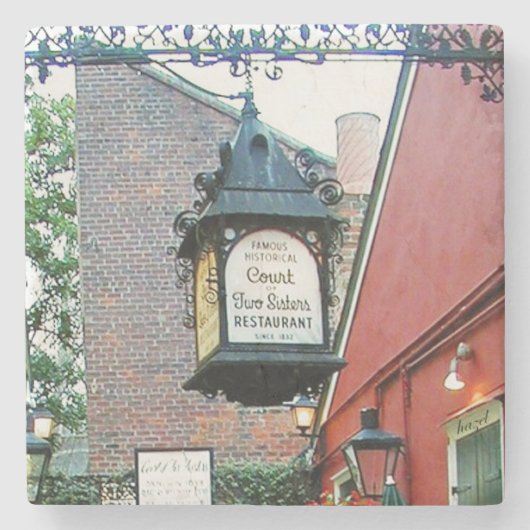Court of Two Sisters Untersetzer, New Orleans, Steinuntersetzer (Vorderseite)