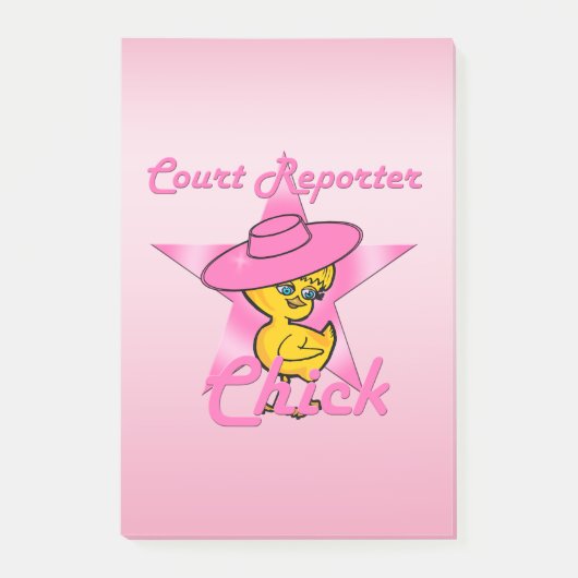 Court Reporter Chick #8 Post-it Klebezettel (Vorderseite)