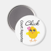 Court Reporter Chick Magnet (Vorderseite/Rückseite)