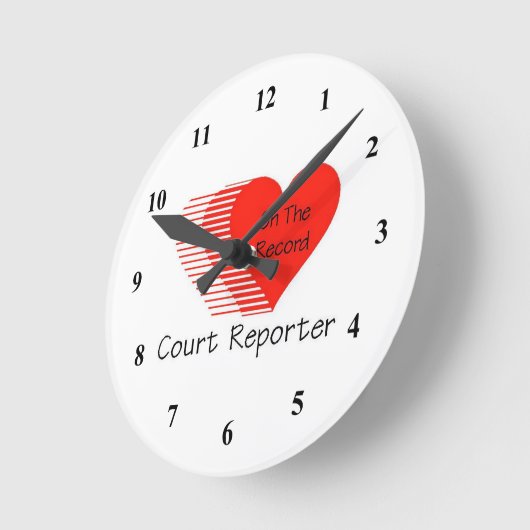Court Reporter Clock Runde Wanduhr (Winkel)