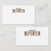 Court Reporter Leopard Print Funny Visitenkarte (Vorne/Hinten)