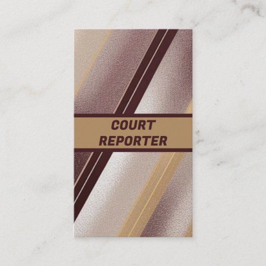 Court Reporter Modern Lines Visitenkarte (Vorderseite)
