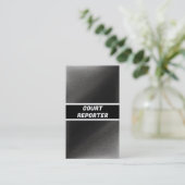 Court Reporter Modern Visitenkarte (Stehend Vorderseite)