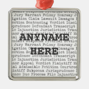 Court Reporter Weihnachten Ornament Aus Metall