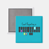 Court Reporting ist ein Cooles Steno Keyboard Magn Magnet (Vorderseite/Rückseite)