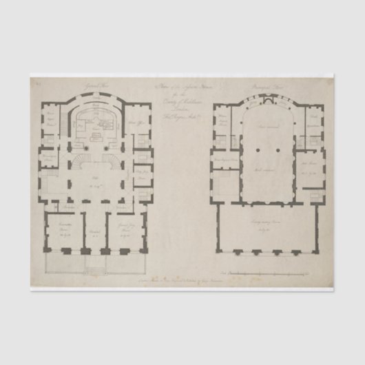 Court Room Detail London UK Diagramm Decoupage Seidenpapier (Vorderseite)