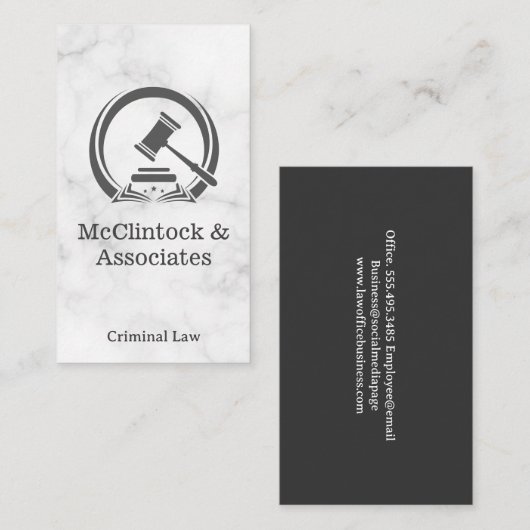 Court Room Gavel | Rechtsanwältin Terminkarte (Vorne/Hinten)