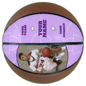 Court Side Custom Basketball Lila (Vorderseite)