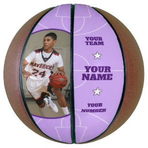 Court Side Custom Basketball Lila