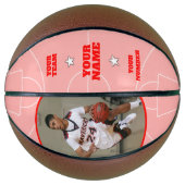 Court Side Custom Basketball Red (Vorderseite)