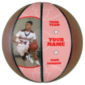 Court Side Custom Basketball Red (Vertikal)