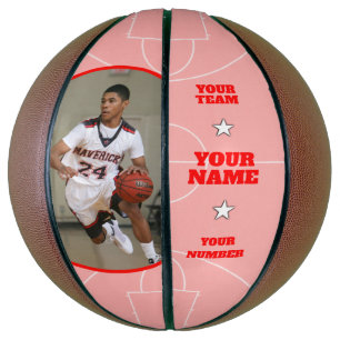 Court Side Custom Basketball Red