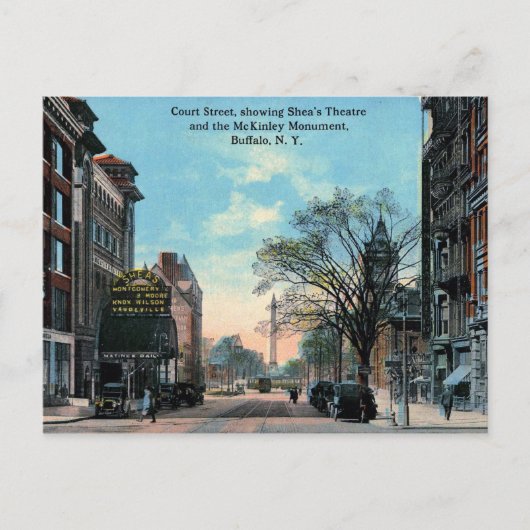 Court St., Shea's Theater, Buffalo, NY Vintag Postkarte (Vorderseite)