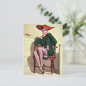 Court Witness Button Up Postkarte (Stehend Vorderseite)