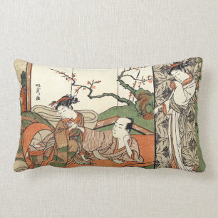 Courtesan im Bett mit einem Client ukiyo-e Holzblo Lendenkissen